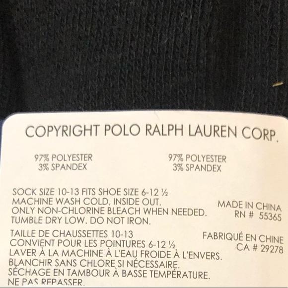 🆕 Polo Ralph Lauren Classic Crew Socks 6 Pack - Picture 10 of 10